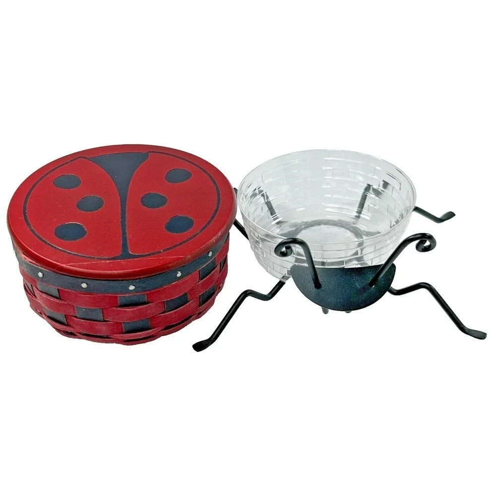 Longaberger LITTLE LADYBUG Basket Lid & Legs Plastic Protector 2009 - Lid Repair